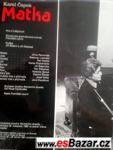 3x LP gramodeska: Karel Čapek MATKA (1984) – fotografie 5