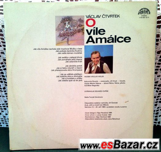 SP. 2x gramodeska Jan Werich - PAN TAU  & LP. O VÍLE AMÁLCE – fotografie 5