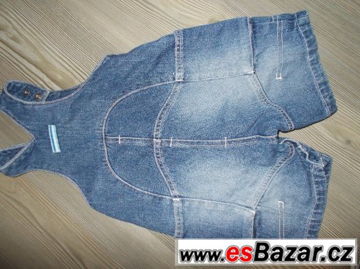 Džínové Riflové kratasy Baby vel.6-9m 74 – fotografie 2