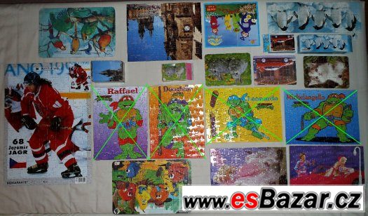 Puzzle 160 dílků JÁGR + 120 dílků PRAHA + další puzzle – fotografie 2