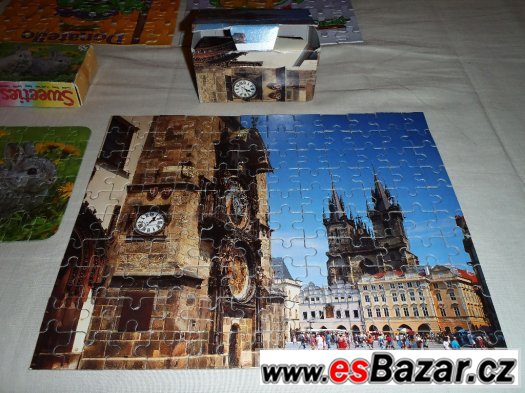 Puzzle 160 dílků JÁGR + 120 dílků PRAHA + další puzzle – fotografie 3