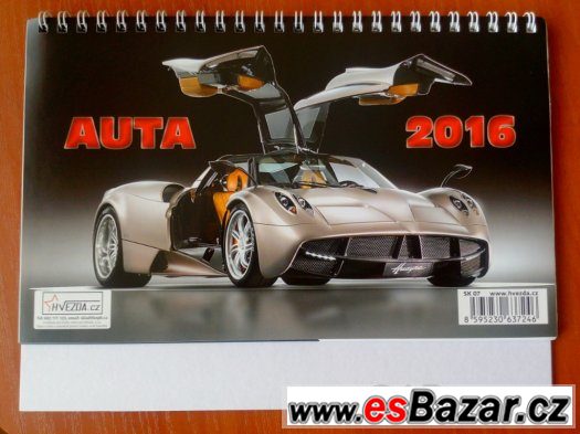 Stolní velký kalendář: Auta 2016 – fotografie 1