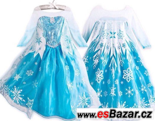 Set 1 - FROZEN-Ledové království. (šaty + korunka)-různé vel – fotografie 2