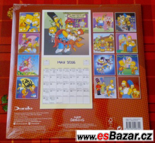Nástěnný kalendář: The Simpsons 2016 – fotografie 2