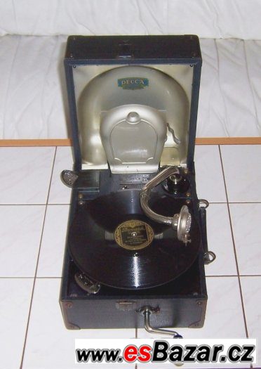 Nádherný starožitný gramofon na kliku Decca Model 44 – fotografie 1