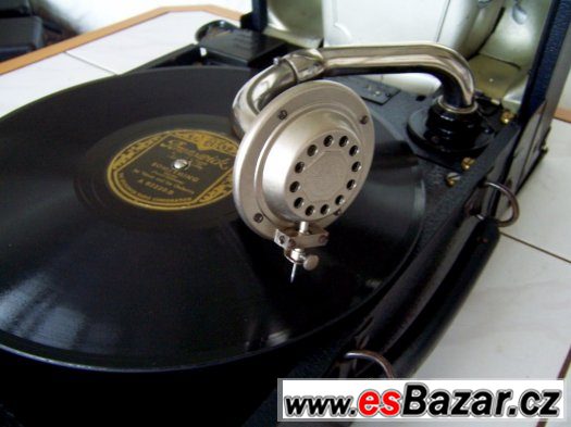 Nádherný starožitný gramofon na kliku Decca Model 44 – fotografie 4