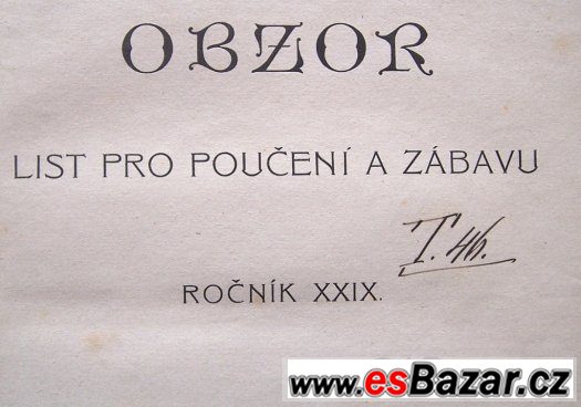 Svázaný časopis Obzor, ročník 1906 – fotografie 2