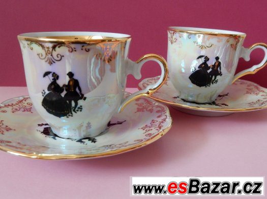 duhově-perleťové porcelánové hrnečky – fotografie 2