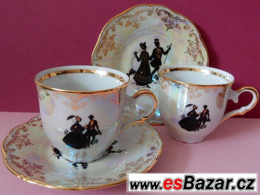 duhově-perleťové porcelánové hrnečky – fotografie 3