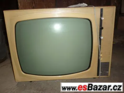 retro tv Tesla černobílá funkční