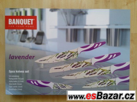 Sada 5 nožů v krabici Banquet Levander – fotografie 1