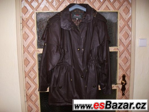 Krásná kožená dámská parka vel.M – fotografie 1