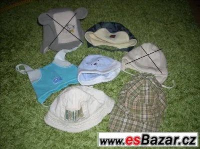 ČAPKY - ČEPIČKY - KLOBOUČKY 3-9M