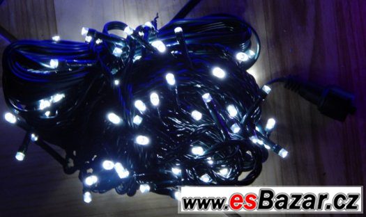 Venkovní ŘETĚZ-OSVĚTLENÍ 100 LED, 8.5M+5m s programy+ transf – fotografie 5