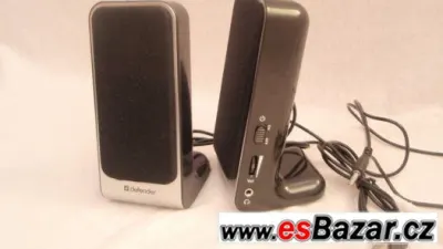 Reproduktory 3,5jack přenosné 2.0set, 4W na USB k PC, nové