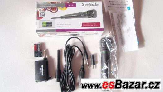 Bezdrátový karaoke mikrofon wireless 3m kabel 6,5 jack nové – fotografie 3