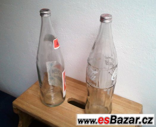 Skleněná Láhev Coca-Cola a Pepsi stáří cca 30 let – fotografie 4