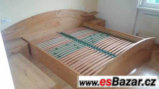 Masivní smrková kompletní ložnice včetně roštu 180x200 cm – fotografie 1