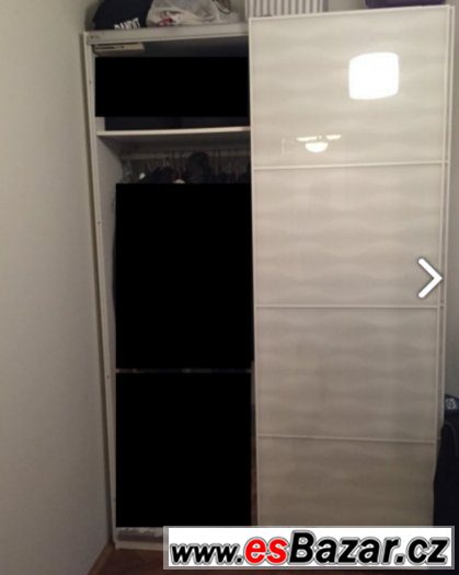 IKEA PAX white with glas door (150x58x236) – fotografie 3