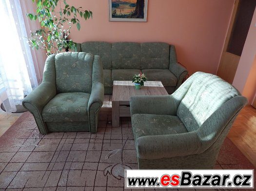 Sedací souprava..rozkládací,,pěkná cena 3500kč.. – fotografie 1