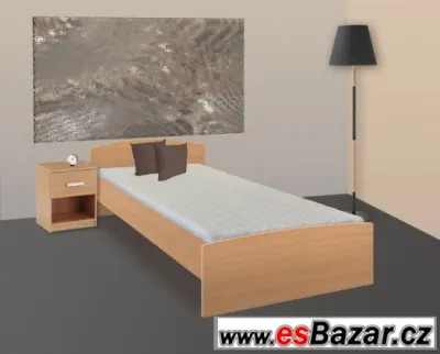 Buková postel s roštem a matrací zdarma