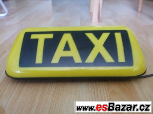 Transparent TAXI , magnetický, svítící , 12V. Velký – fotografie 3