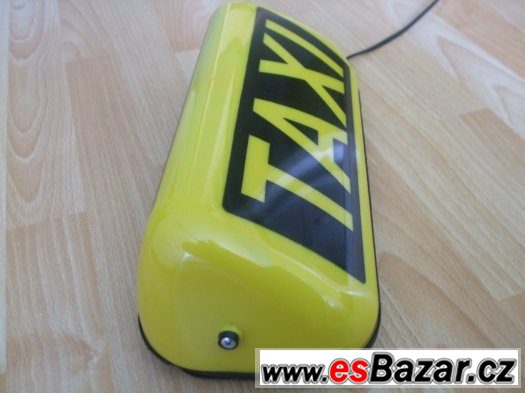 Transparent TAXI , magnetický, svítící , 12V. Velký – fotografie 4
