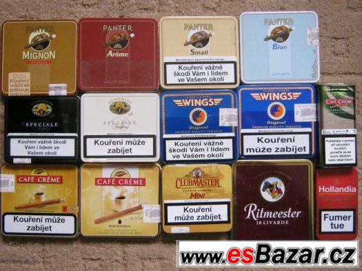 staré plechové krabičky TABÁK CIGARETY DOUTNÍKY – fotografie 2