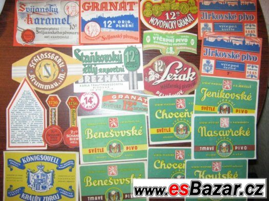 staré pivní etikety do roku 1945 - 50ks – fotografie 2