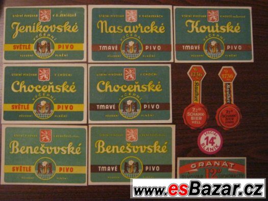 staré pivní etikety do roku 1945 - 50ks – fotografie 3