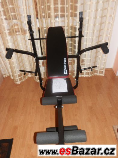 Prodám NOVOU posilovací lavici se stojany na činku HS-1020 – fotografie 2