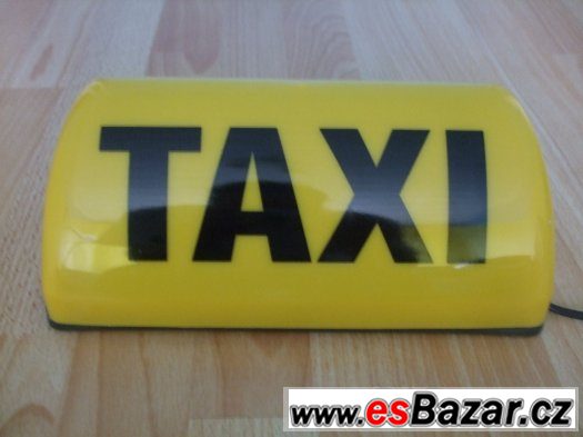 Transparent TAXI , magnetický, svítící , 12V. – fotografie 1