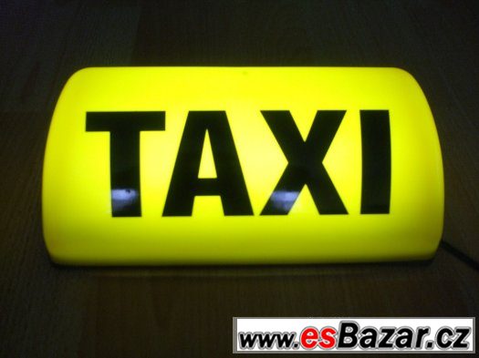 Transparent TAXI , magnetický, svítící , 12V. – fotografie 2