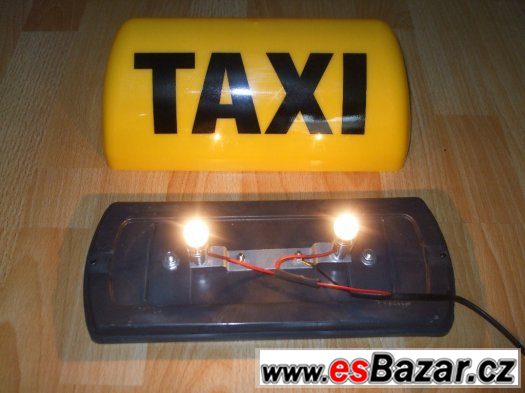 Transparent TAXI , magnetický, svítící , 12V. – fotografie 3