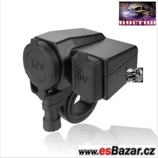 Vodotěsná 12V motozásuvka + USB. – fotografie 2