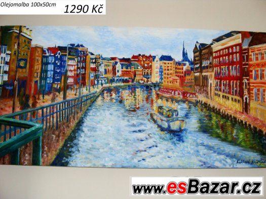 Olejomalba obraz Amsterdam vel. 100x50 cm – fotografie 1