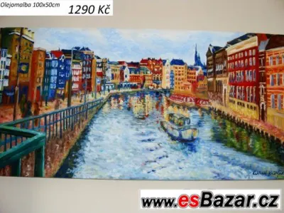 Olejomalba obraz Amsterdam vel. 100x50 cm