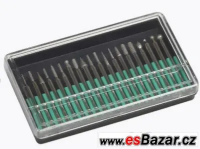 Frézky diamant mini ,set 20ks (na sklo,keramiku,kovy, nerez