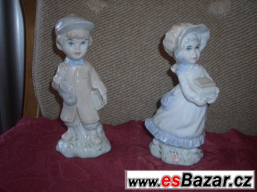Dvě hezké porcelánové starší sošky – fotografie 1