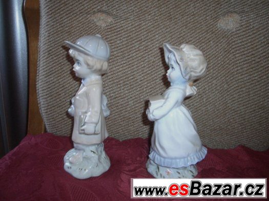 Dvě hezké porcelánové starší sošky – fotografie 4