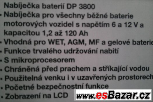 Autonabíječka intelig., 6+12V - 4A, kvalitní, plnoaut.,120Ah – fotografie 4