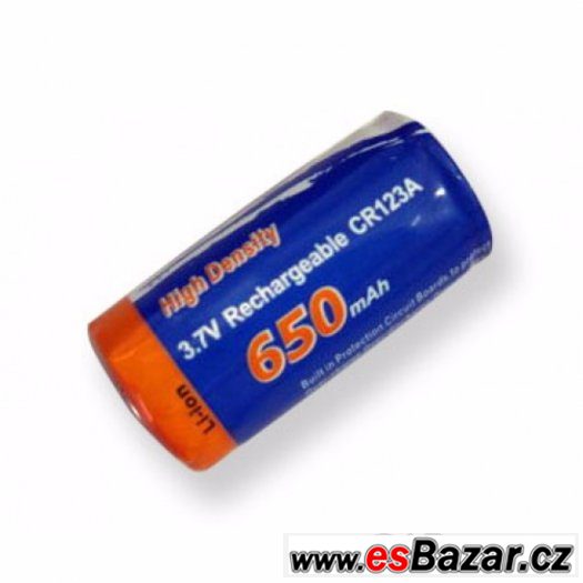 Baterie, Li-Ion akumulátor Cytac RCR123A 650mAh 1ks – fotografie 1