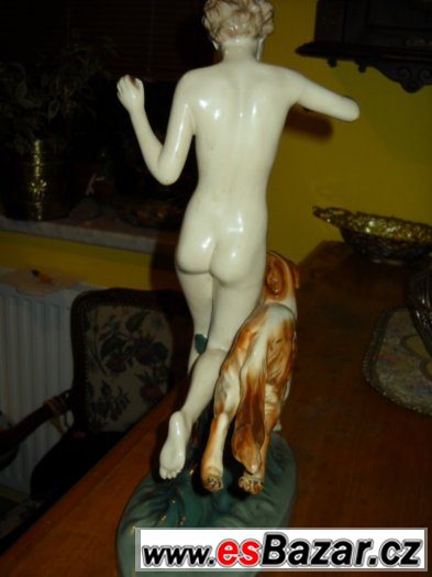 Starožitná originální Unikátní autorská porcelánová socha Ak – fotografie 3