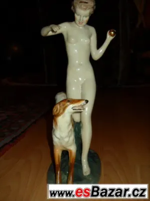 Starožitná originální Unikátní autorská porcelánová socha Ak
