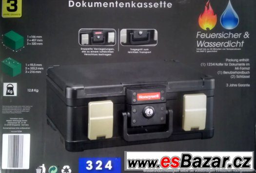 TREZOR-kufřík na A4,ohni do 840st.C a vodě 30minut odolný – fotografie 3