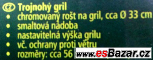 Gril kulatý 3-nohý+Gril soudek kulatý 3-nohý,nový nepoužitý – fotografie 4