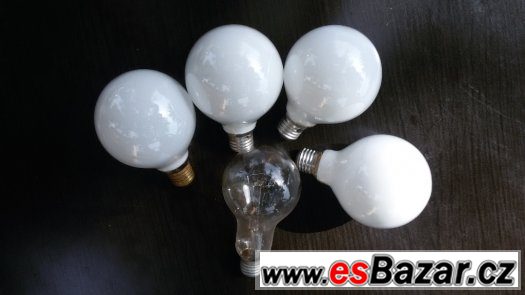 Žárovka 4 ks bílá koule,prům. 10 cm,100 W,Philips. – fotografie 2