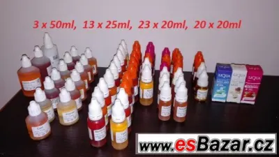 E-cigareta + náhradní díly, Liquid náplň 1135ml za 2,-Kč/1ml