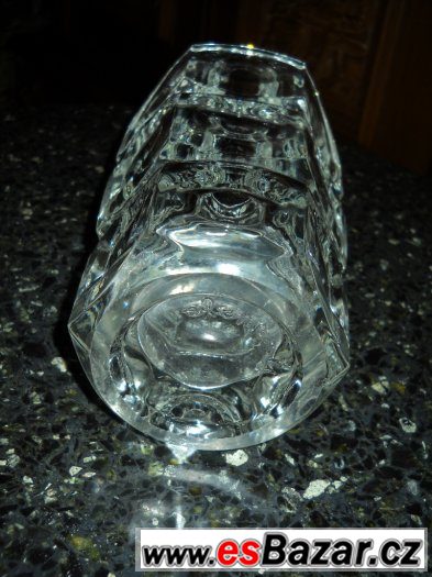 Křištálová skvostná váza znač.Elements, výška 18cm, váha 1,3 – fotografie 4