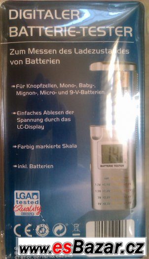 Tester všech baterií přesný digitál LCD displey, kvalita – fotografie 2